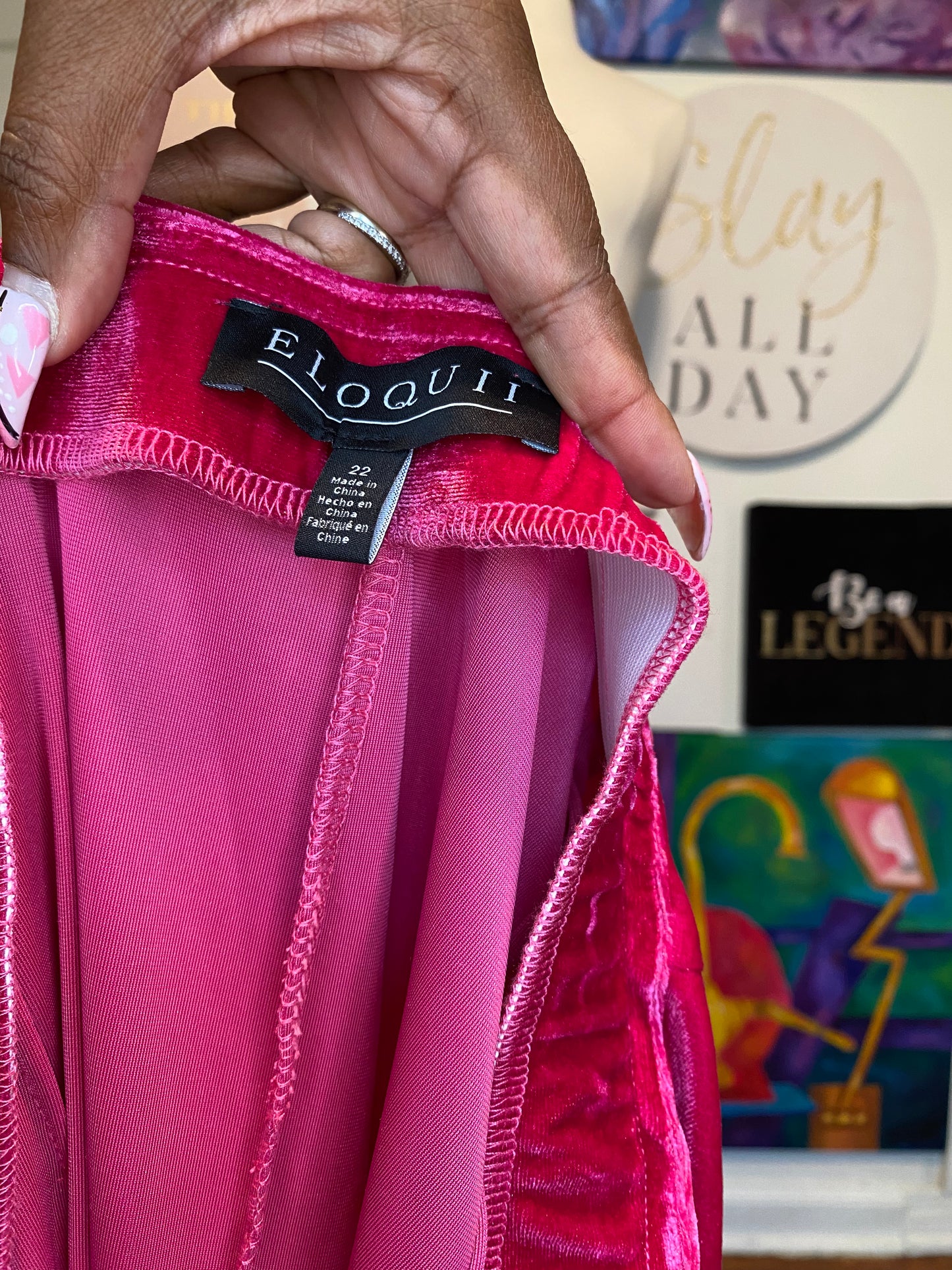 Pink Velvet Skirt
