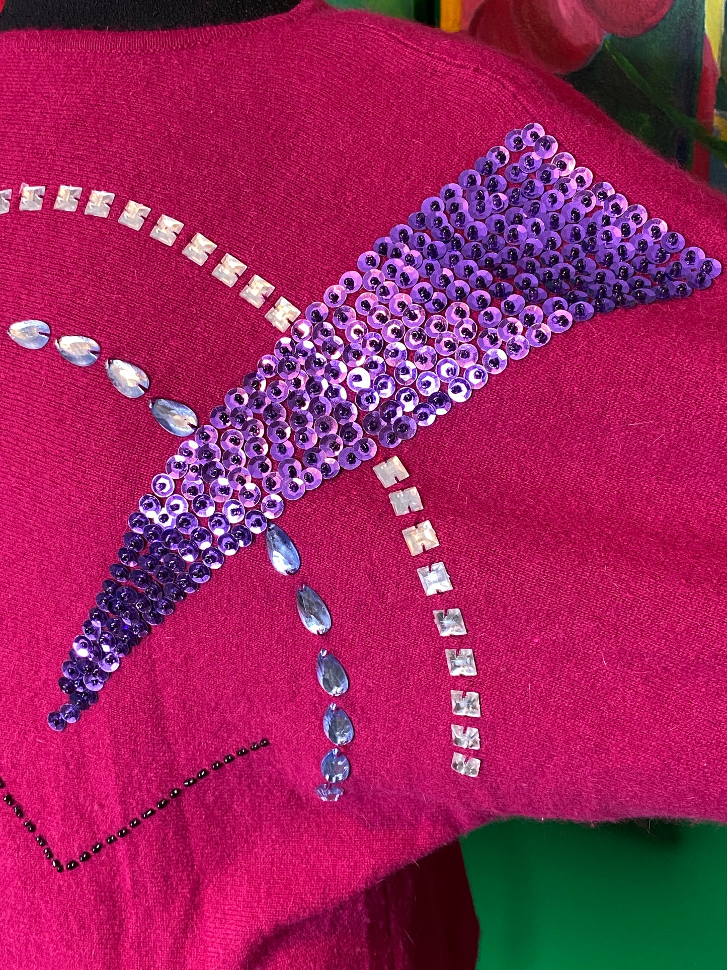 Magenta Sparkle Sweater