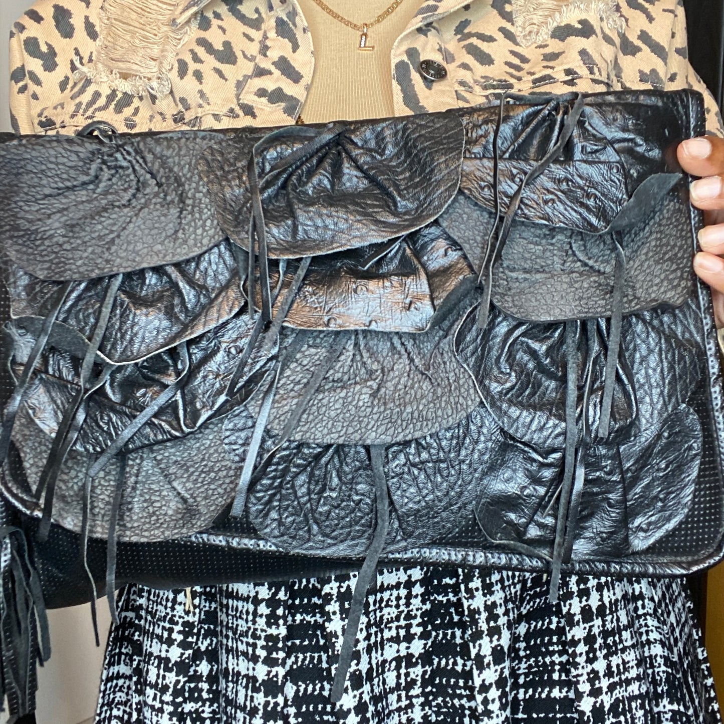 Petal Tassel Clutch