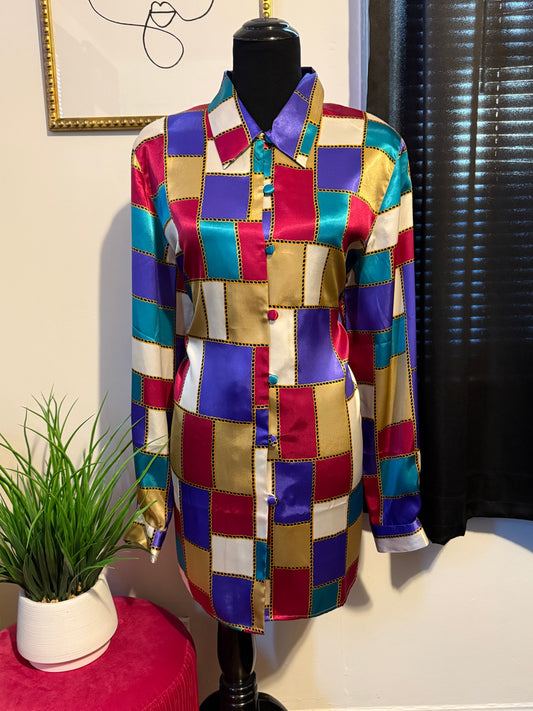 Windowpane Blouse