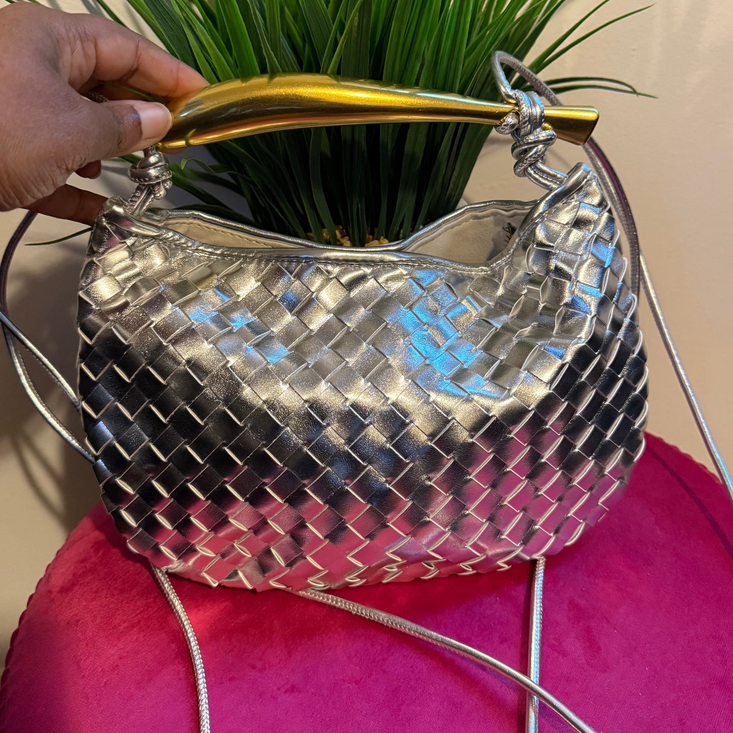 Silver Metal Bag