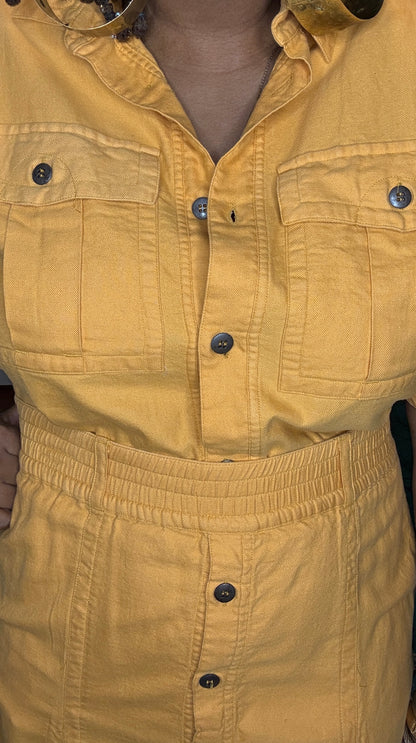 Denim Orange Set