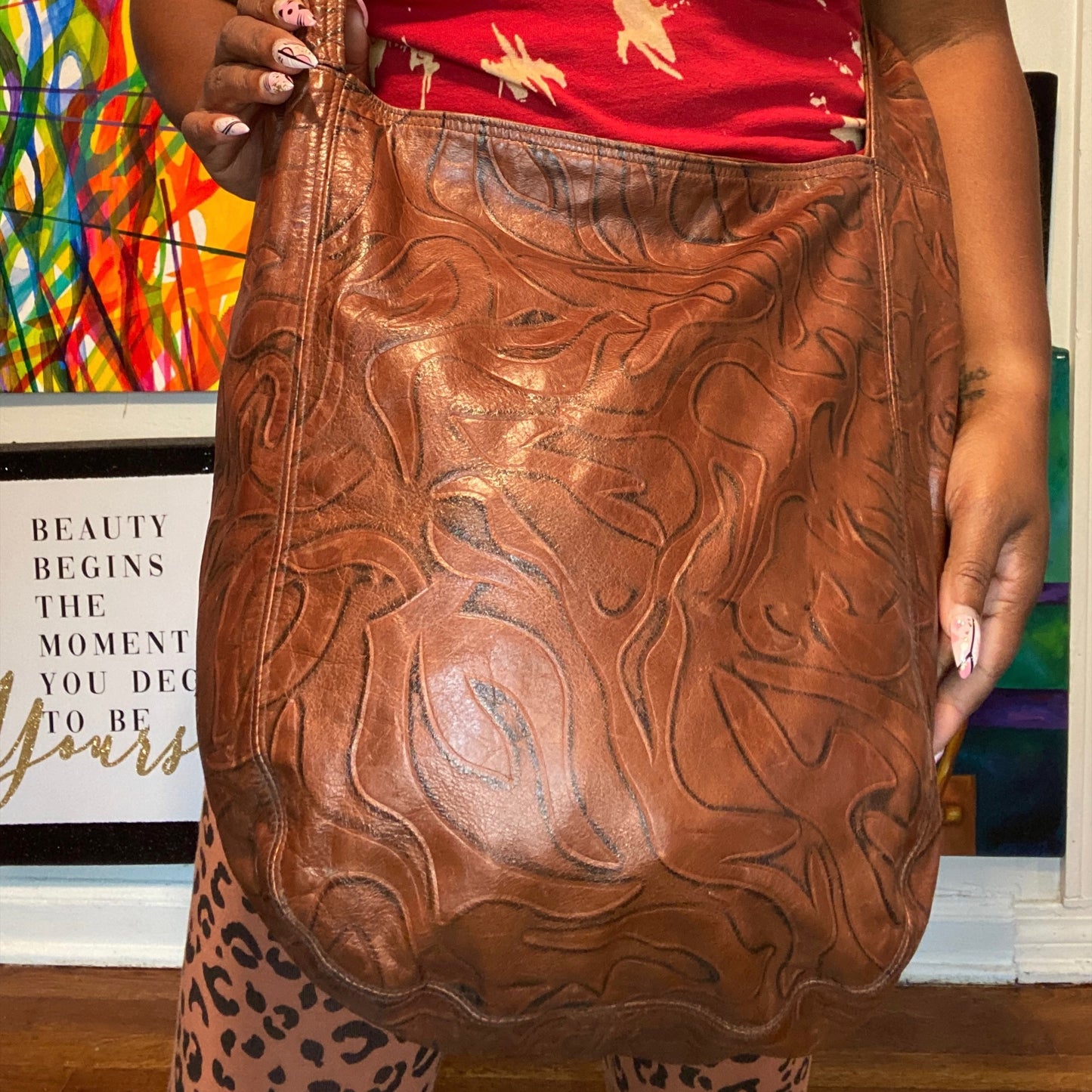 Leather Embossed Bag