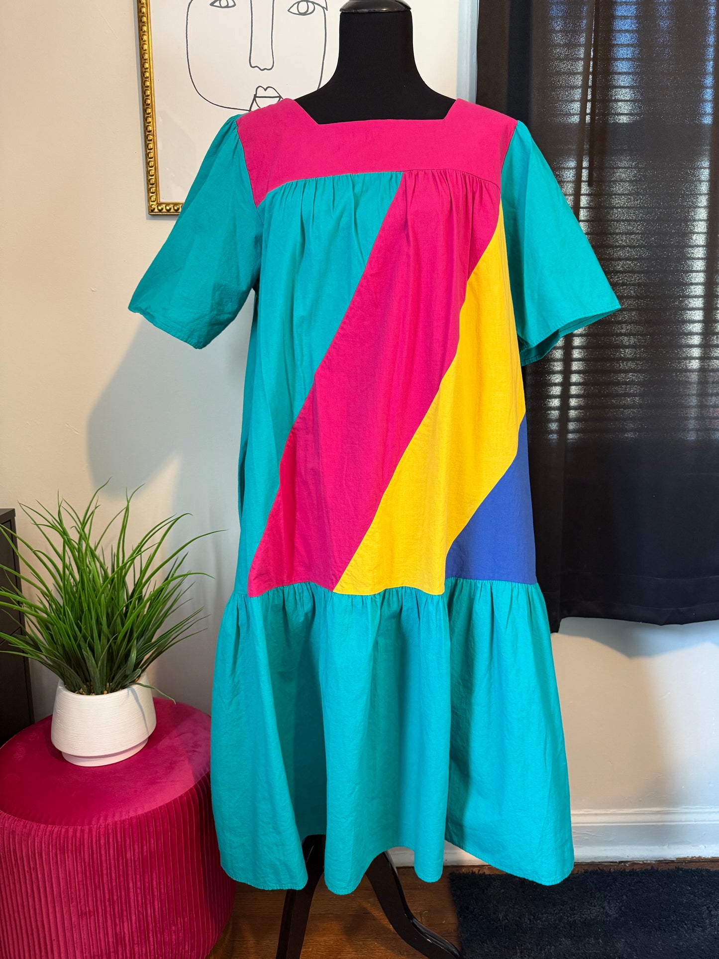 Tricolor House Dress