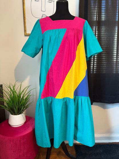 Tricolor House Dress