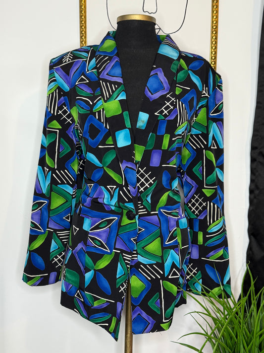 Purple Geo Blazer