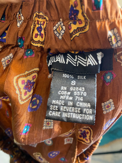 Brown Orange Skirt