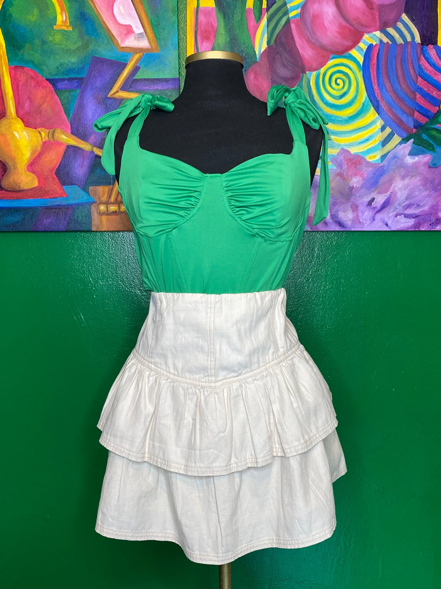 Green & Ruffle Set