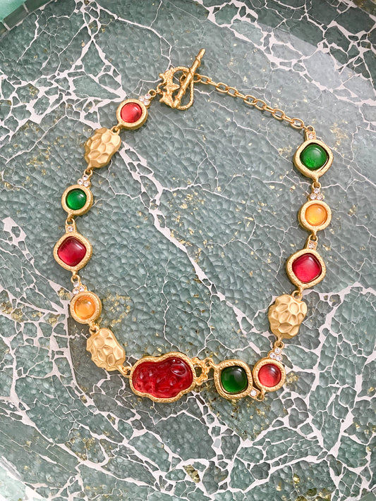 Scattered Shapes Gem Necklace