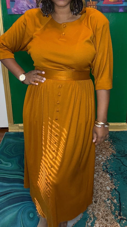 Buttoned Orange Set