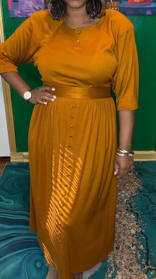 Buttoned Orange Set
