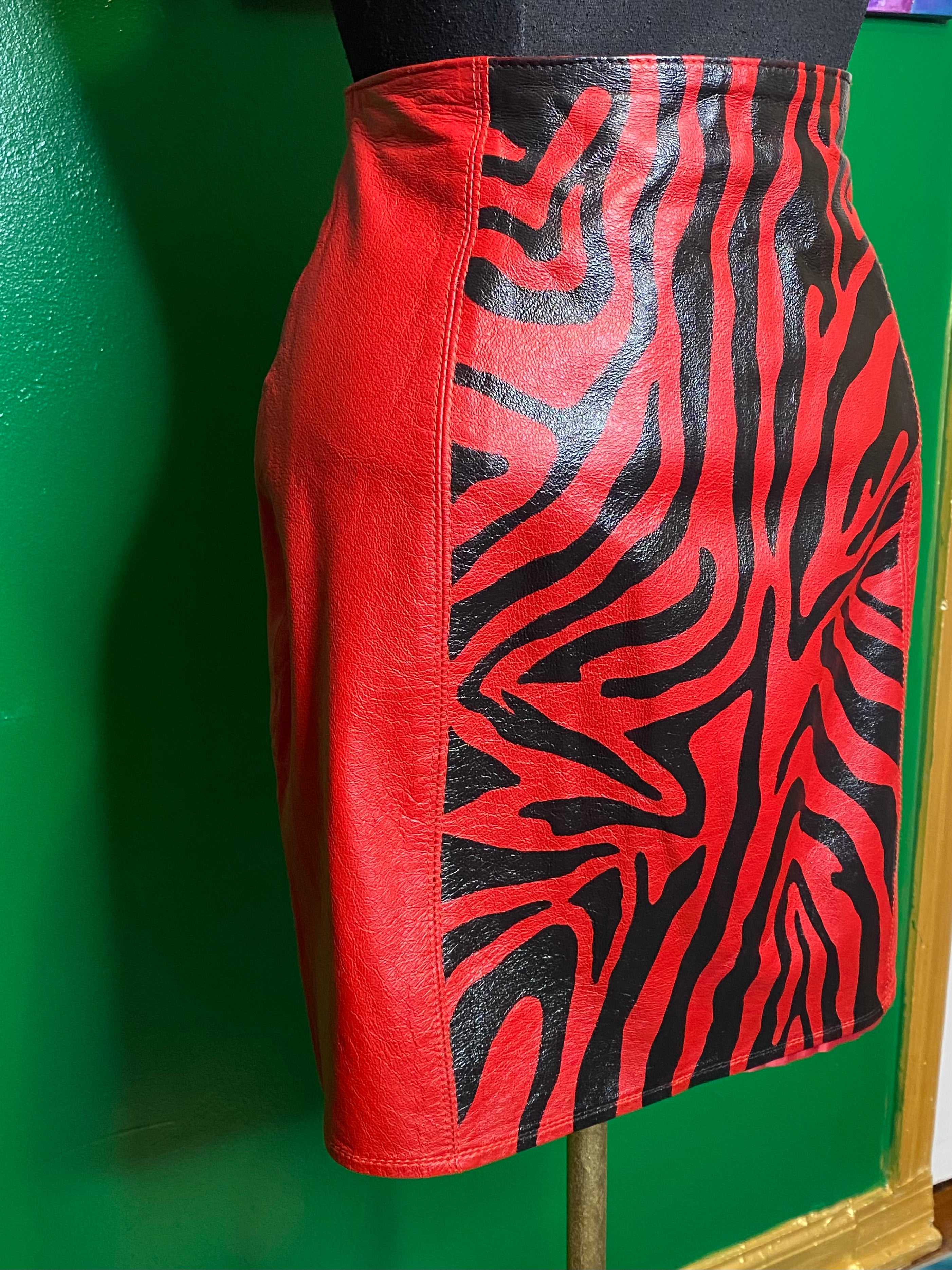 Red Zebra Skirt