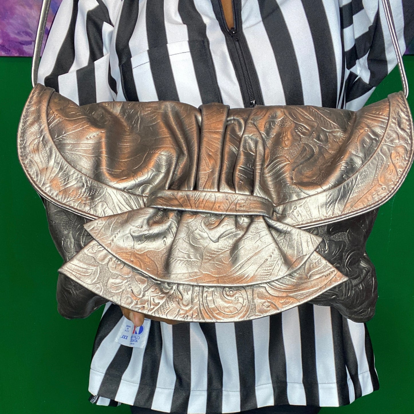Metallic Pewter Bag