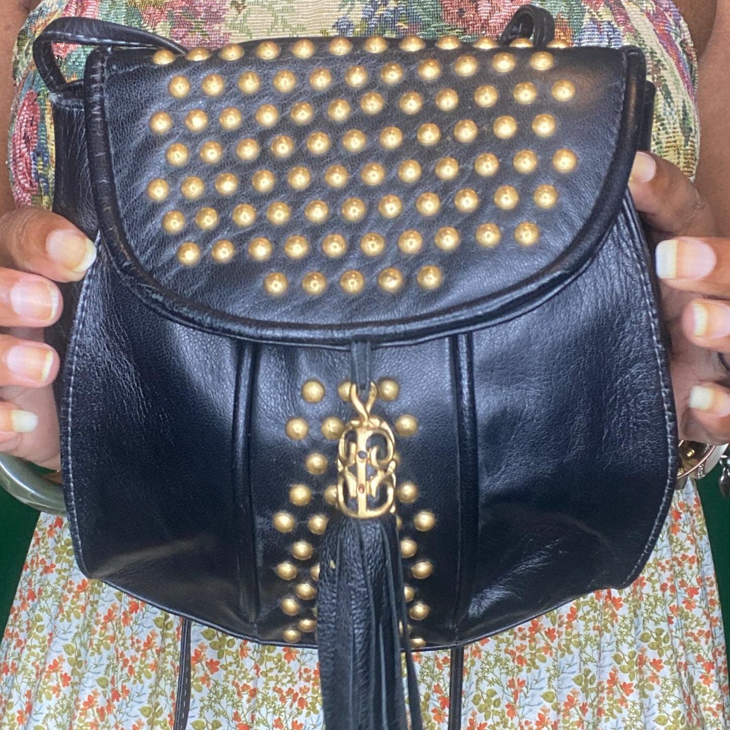 Studded Black Bag