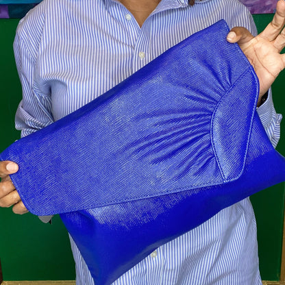 Blueberry Snake Clutch Bag