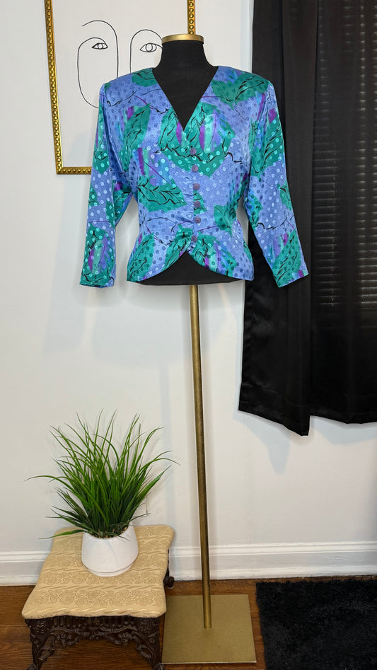 Hidden Polka Button Top