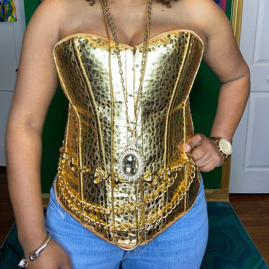 Goldy Bustier Top