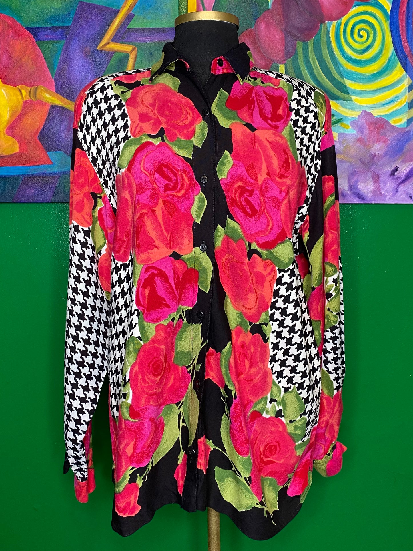 Hounds & Floral Top