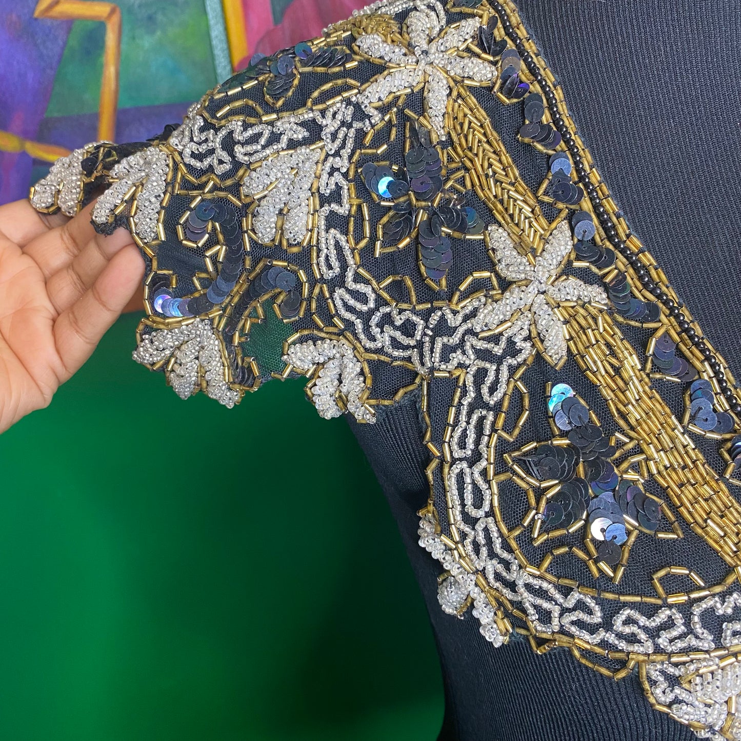 Iridescent Metallic Shawl