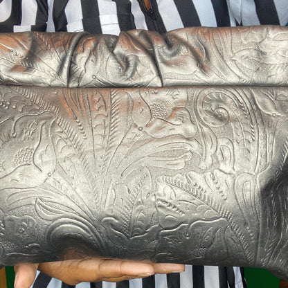 Metallic Pewter Bag