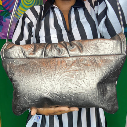 Metallic Pewter Bag