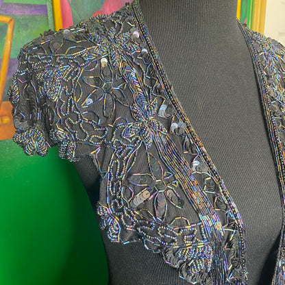 Oil Stain Beaded Shawl