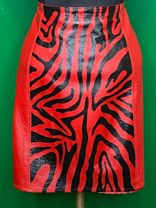 Red Zebra Skirt