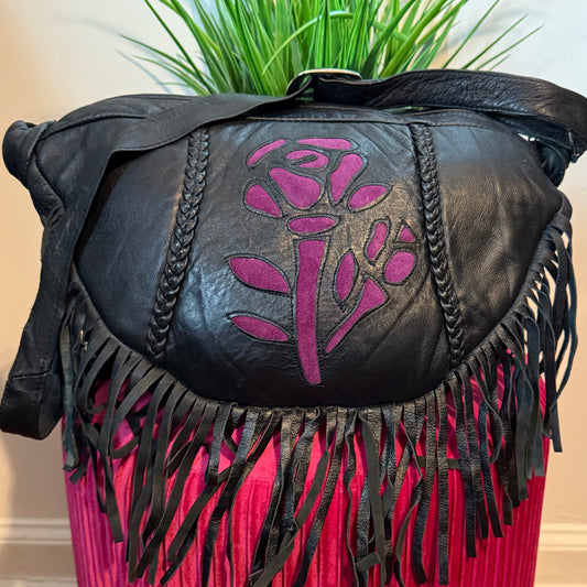 Violet Rose Biker Bag