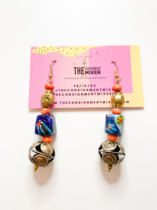 Stone N Gold Earrings