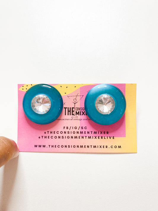 Turquoise Crystal Earrings