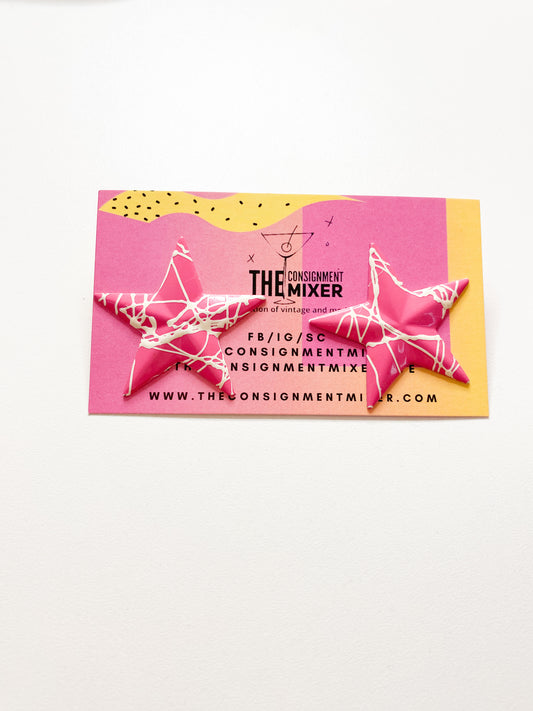 Wish A Pink Star Earrings