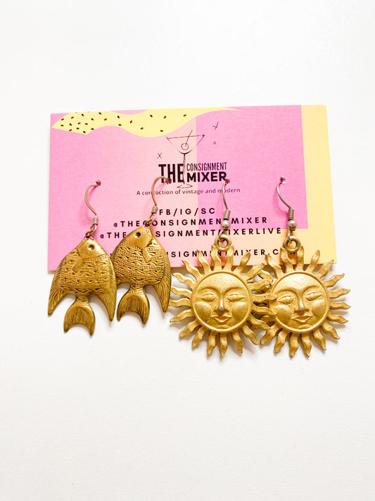 Fish & The Sun Earrings
