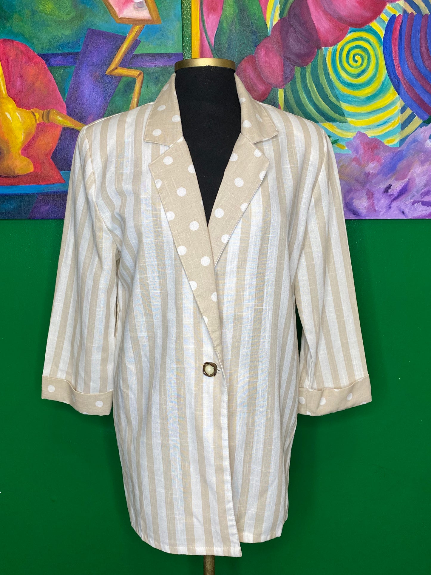 Polka With Cream Blazer