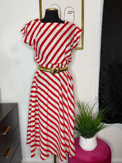 Sweet Red Stripe Dress