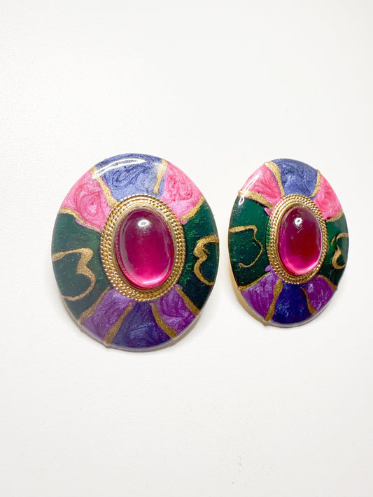 Pink Ferris Wheel Earrings