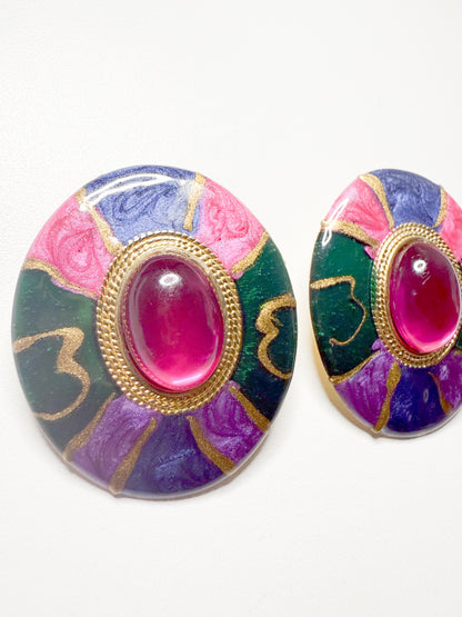 Pink Ferris Wheel Earrings