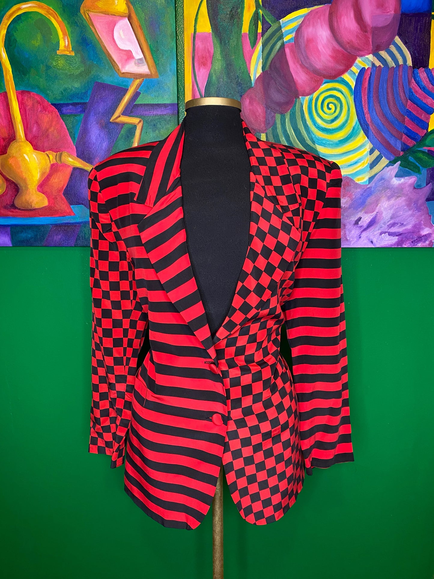 Black Scarlet Red Blazer