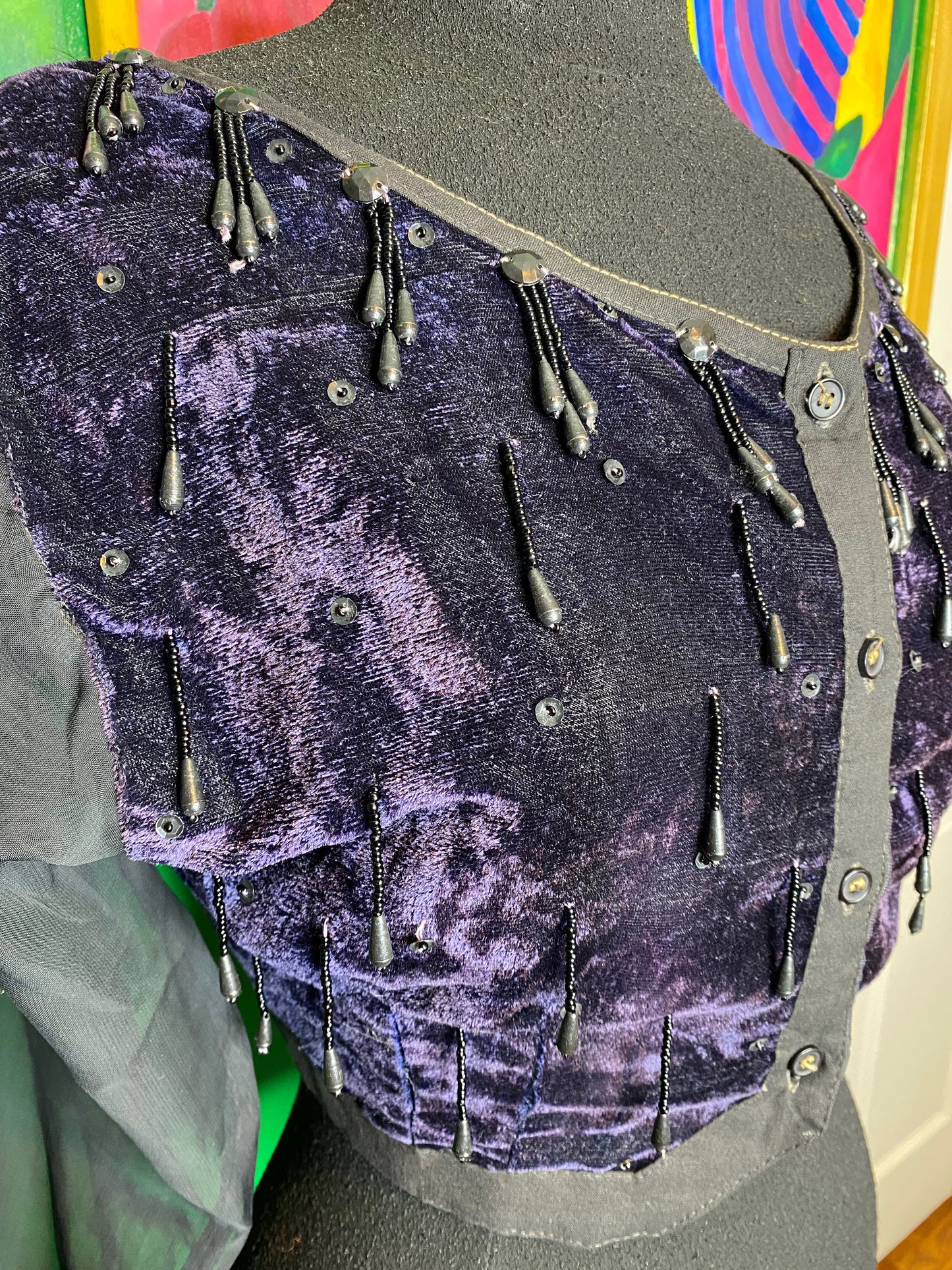 Purplish Velour Crop Jacket