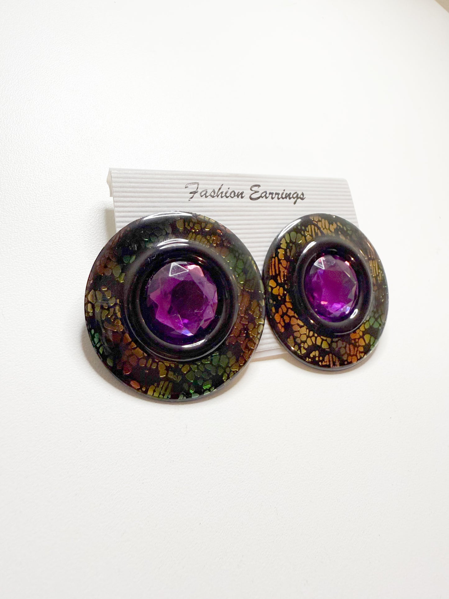Purple Iridescent Earrings