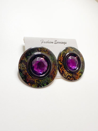 Purple Iridescent Earrings