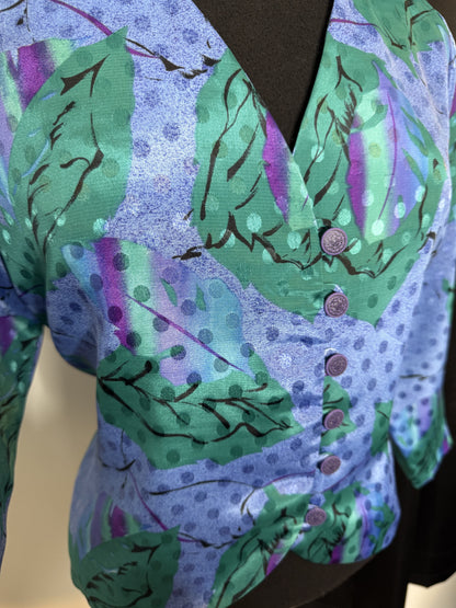 Hidden Polka Button Top