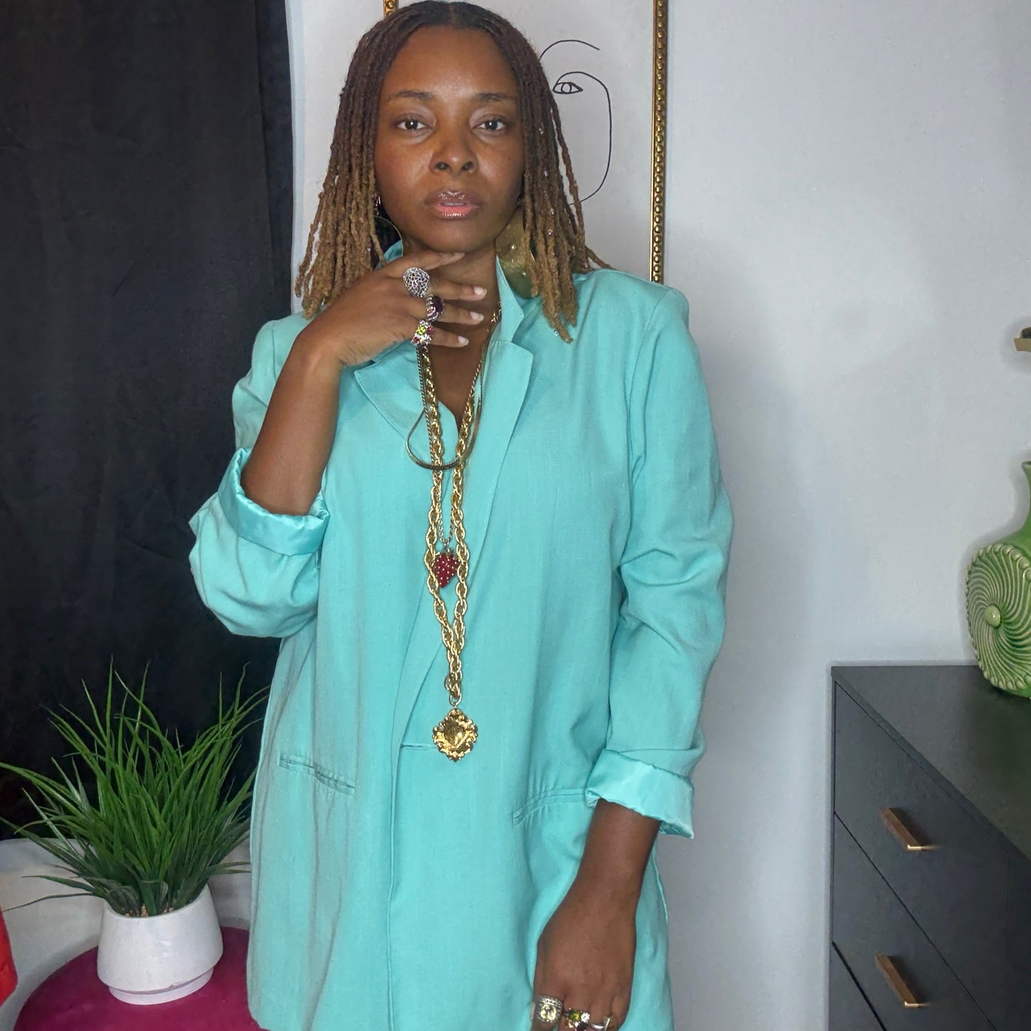 Transitional Solid Blazers