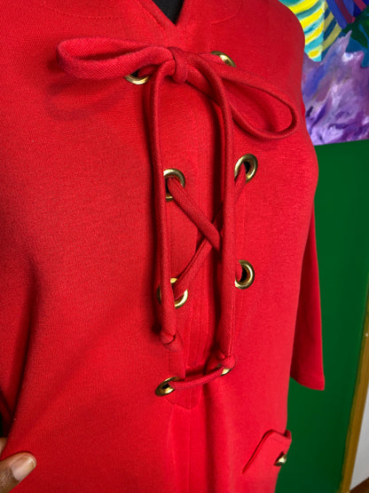 Red Wine Cinch Dress