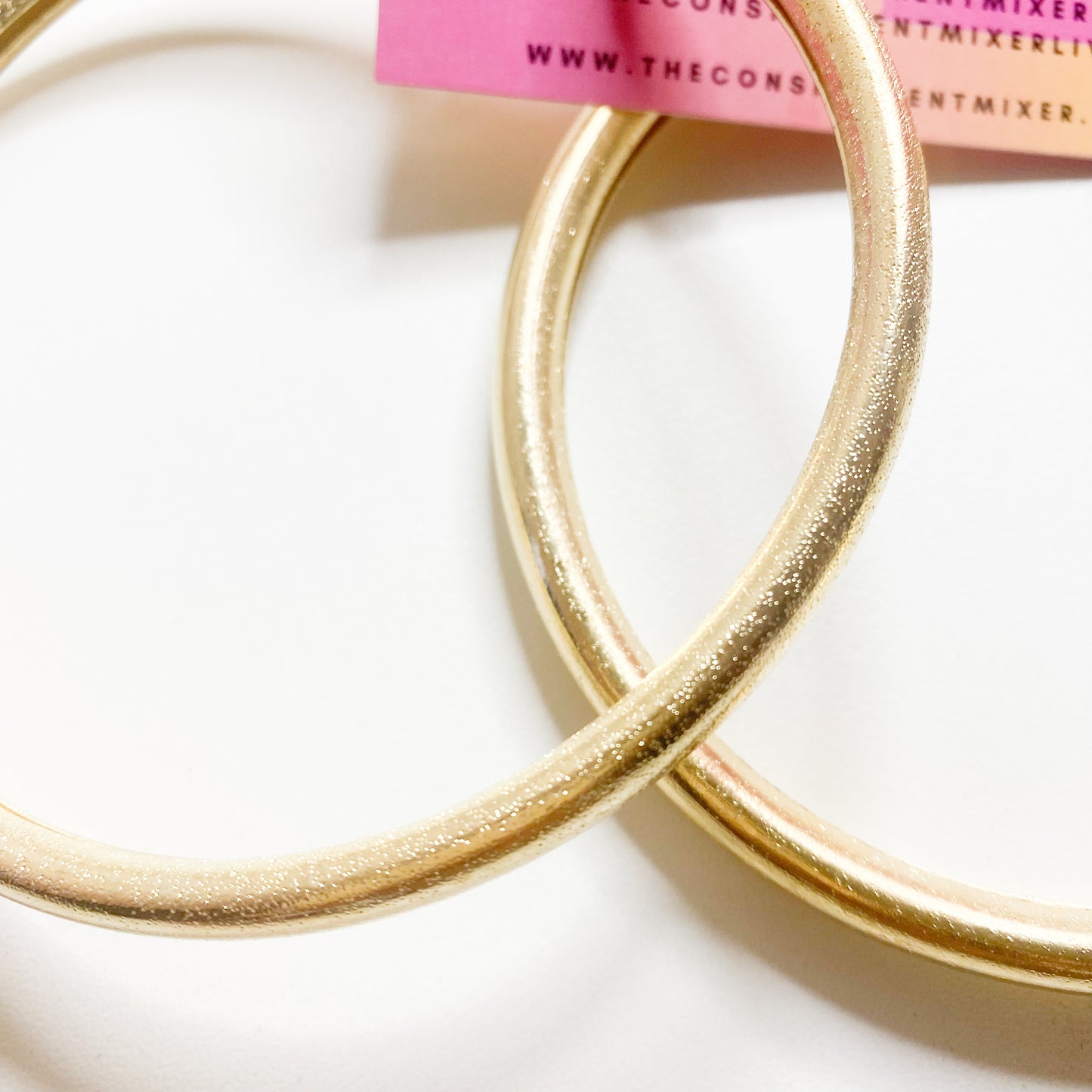 Shimmer Oversize Hoop Earrings