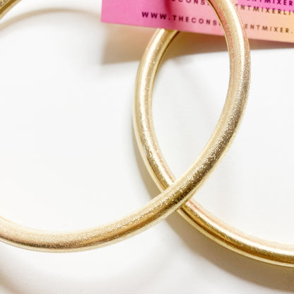 Shimmer Oversize Hoop Earrings