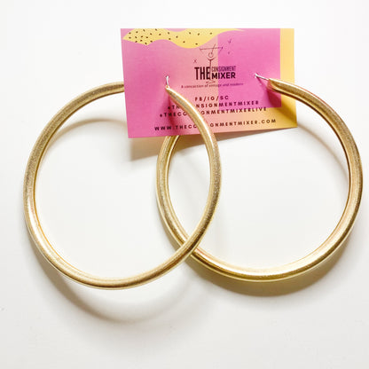 Shimmer Oversize Hoop Earrings