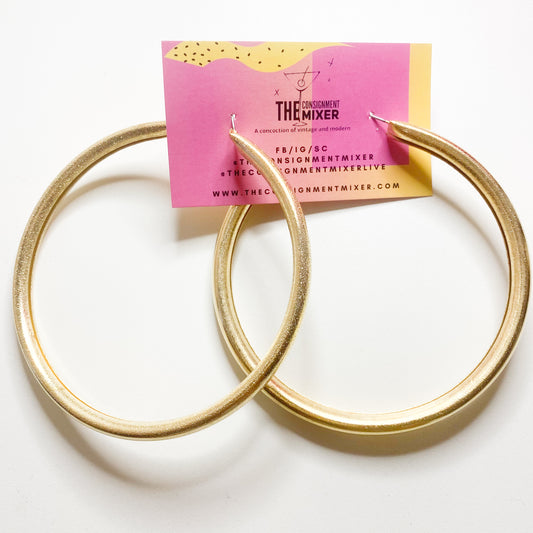 Shimmer Oversize Hoop Earrings