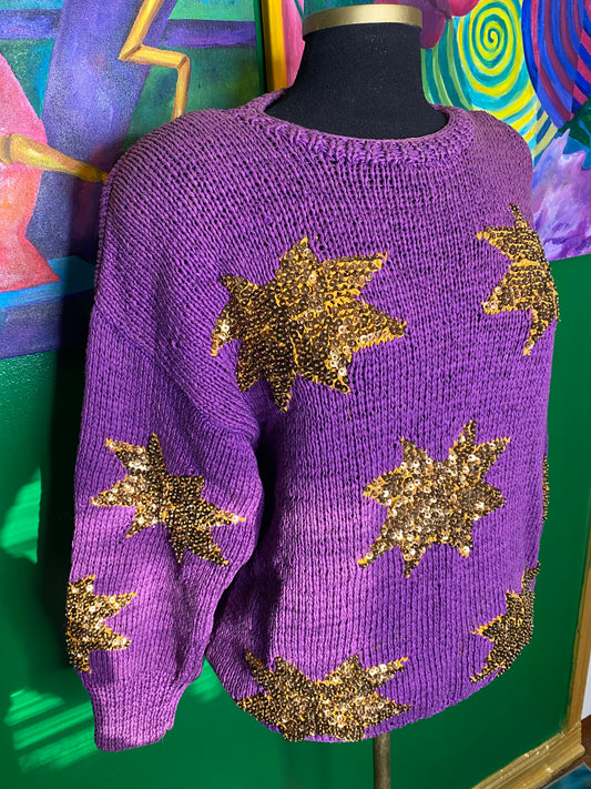 Wish On A Purple Star Sweater