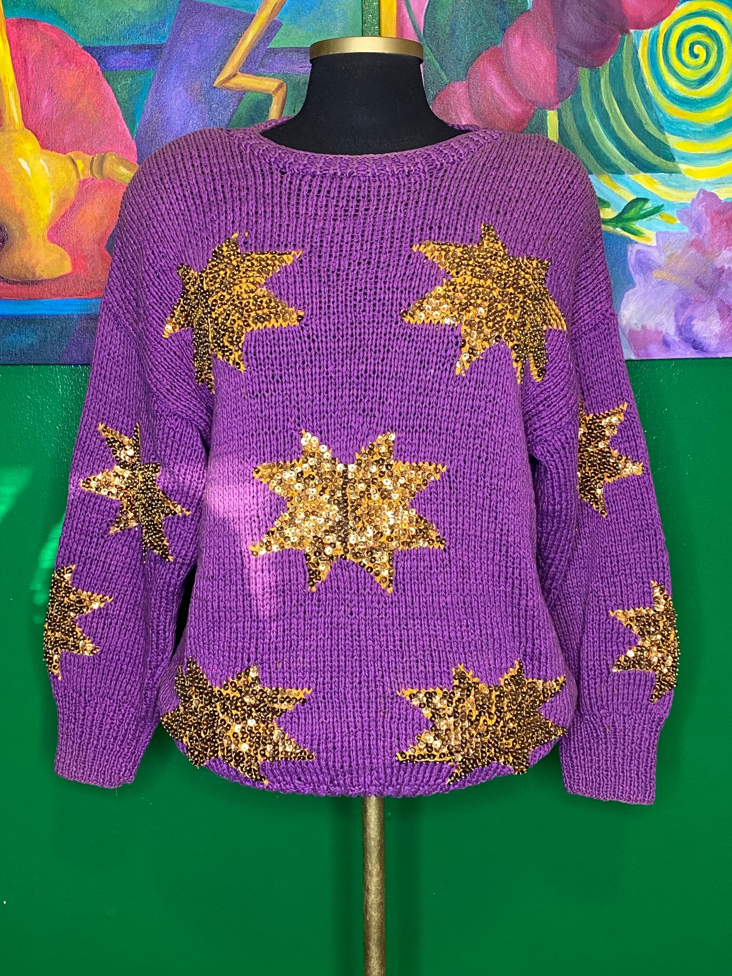Wish On A Purple Star Sweater