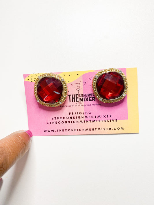Ruby Woo Earrings